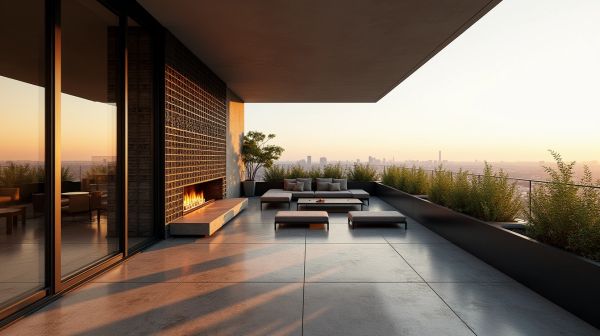 Intégrer un store vertical pour terrasse contemporaine facilement